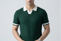 Green Aura Knit Polo by Monscre