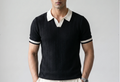 Black Aura Knit Polo by Monscre