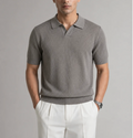 Grey Royal Knit Polo by Monscre
